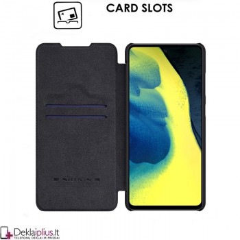 Odinis Nillkin qin serijos dėklas - juodas (telefonams Samsung A72/A72 5G)